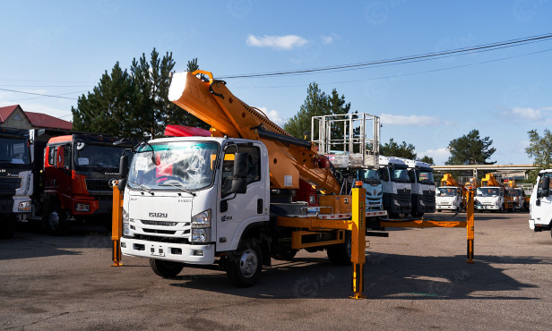 Автовышка VIGRUS GKS28 на шасси ISUZU 4Х2 дв 94kw высота подъёма 28м без кабины - Грузовик с подъемником: фото 1 Автовышка VIGRUS GKS28 на шасси ISUZU 4Х2 дв 94kw высота подъёма 28м без кабины - Грузовик с подъемником: фото 1