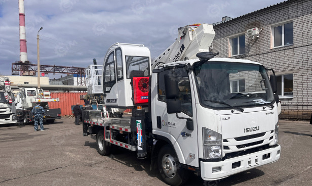 Автовышка WANBANG GKS24 на шасси ISUZU 4Х2 дв 96Kw. высота подъёма 24м - Грузовик с подъемником: фото 1 Автовышка WANBANG GKS24 на шасси ISUZU 4Х2 дв 96Kw. высота подъёма 24м - Грузовик с подъемником: фото 1