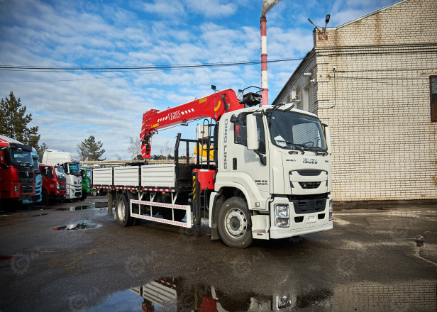 Бортовой грузовик ISUZU 4x2 дв 151kw гп 10 тонн c кму VIGRUS SHS2505 гп 10т 5 секций 17.3м кузо - Бортовой грузовик/ Платформа: фото 1 Бортовой грузовик ISUZU 4x2 дв 151kw гп 10 тонн c кму VIGRUS SHS2505 гп 10т 5 секций 17.3м кузо - Бортовой грузовик/ Платформа: фото 1