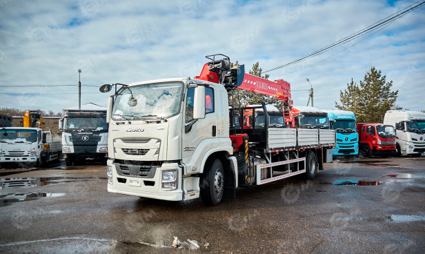 Бортовой грузовик ISUZU 4x2 дв 221kw c кму VIGRUS SHS2505 гп 10 тонн 5 секций, 17,3м - Грузовик бортовой/ Платформа: фото 1 Бортовой грузовик ISUZU 4x2 дв 221kw c кму VIGRUS SHS2505 гп 10 тонн 5 секций, 17,3м - Грузовик бортовой/ Платформа: фото 1