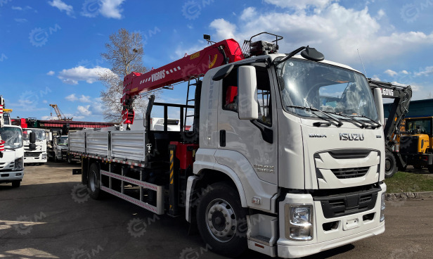 Бортовой грузовик ISUZU 4x4 дв 151kw гп 10 тонн c кму VIGRUS SHS2505 гп 10 тонн 5 секций 17.3м - Грузовик бортовой/ Платформа: фото 1 Бортовой грузовик ISUZU 4x4 дв 151kw гп 10 тонн c кму VIGRUS SHS2505 гп 10 тонн 5 секций 17.3м - Грузовик бортовой/ Платформа: фото 1