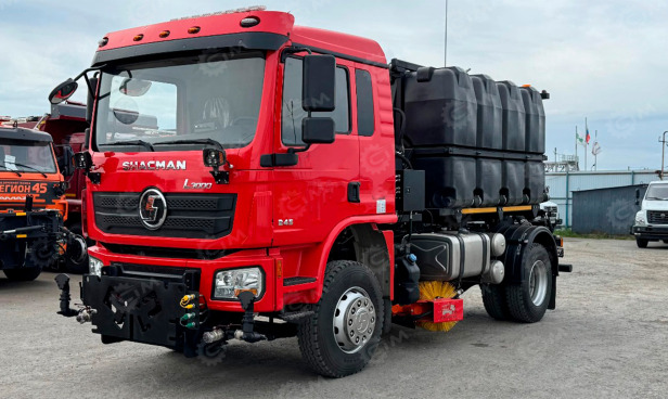 Комбинированная уборочная машина на базе шасси Shacman L3000 4х2 дв 174 Kw пластиковый бак 8м3 - Подметально-уборочная машина: фото 1 Комбинированная уборочная машина на базе шасси Shacman L3000 4х2 дв 174 Kw пластиковый бак 8м3 - Подметально-уборочная машина: фото 1