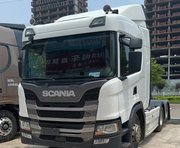 Тягач SCANIA G 450 A6x2NA 20N CN6 Opc RET White 2.71 disc 3.35m 525L 525L S - Тягач: фото 1 Тягач SCANIA G 450 A6x2NA 20N CN6 Opc RET White 2.71 disc 3.35m 525L 525L S - Тягач: фото 1