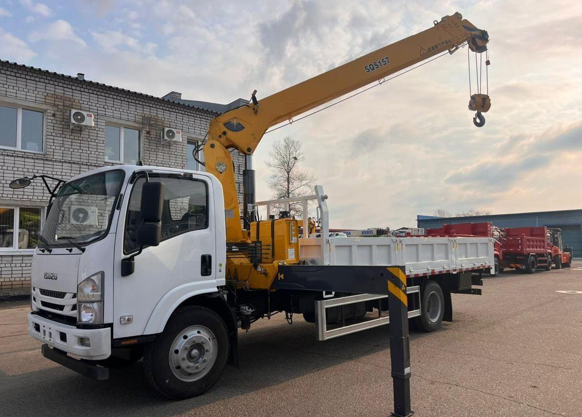 Новый Грузовик бортовой/ Платформа, Автоманипулятор Isuzu Elf: фото 6
