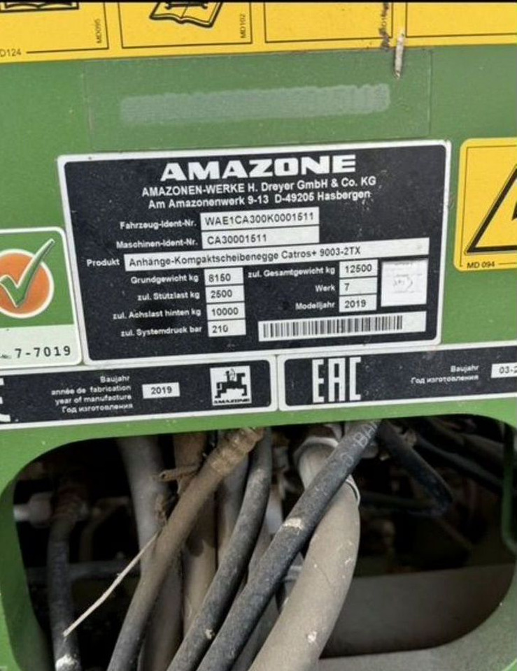 Amazone Catros+ - Дисковая борона: фото 2 Amazone Catros+ - Дисковая борона: фото 2