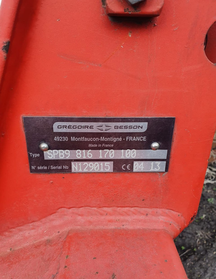 Плуг Gregoire Besson SPB9 - Плуг: фото 3 Плуг Gregoire Besson SPB9 - Плуг: фото 3