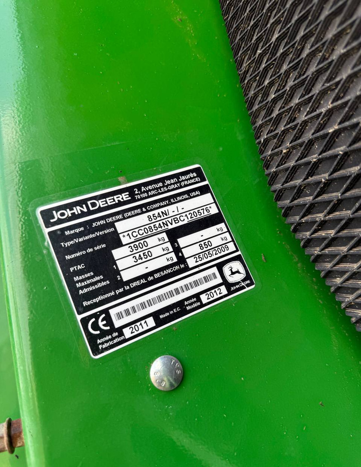 Пресс-подборщик John Deere 854 роторный - Пресс-подборщик рулонный: фото 5 Пресс-подборщик John Deere 854 роторный - Пресс-подборщик рулонный: фото 5