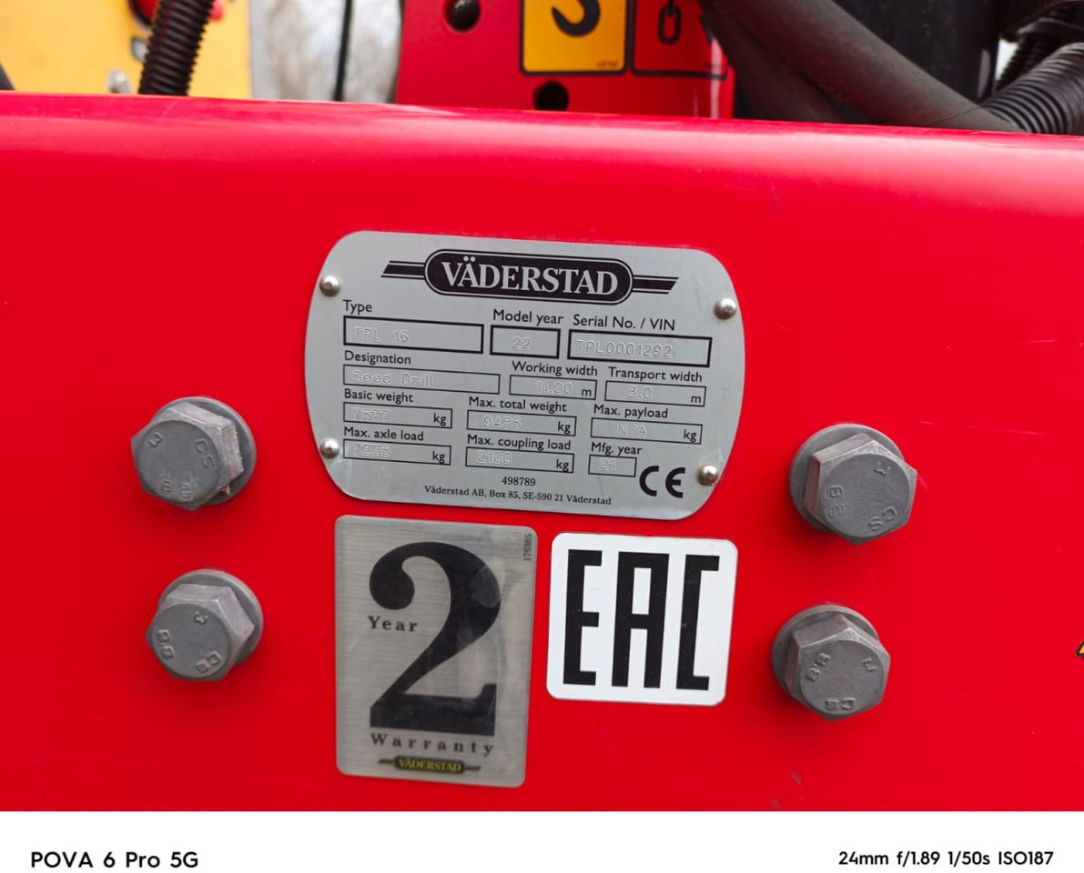 Сеялка Vaderstad TPL 16 - Сеялка: фото 5 Сеялка Vaderstad TPL 16 - Сеялка: фото 5