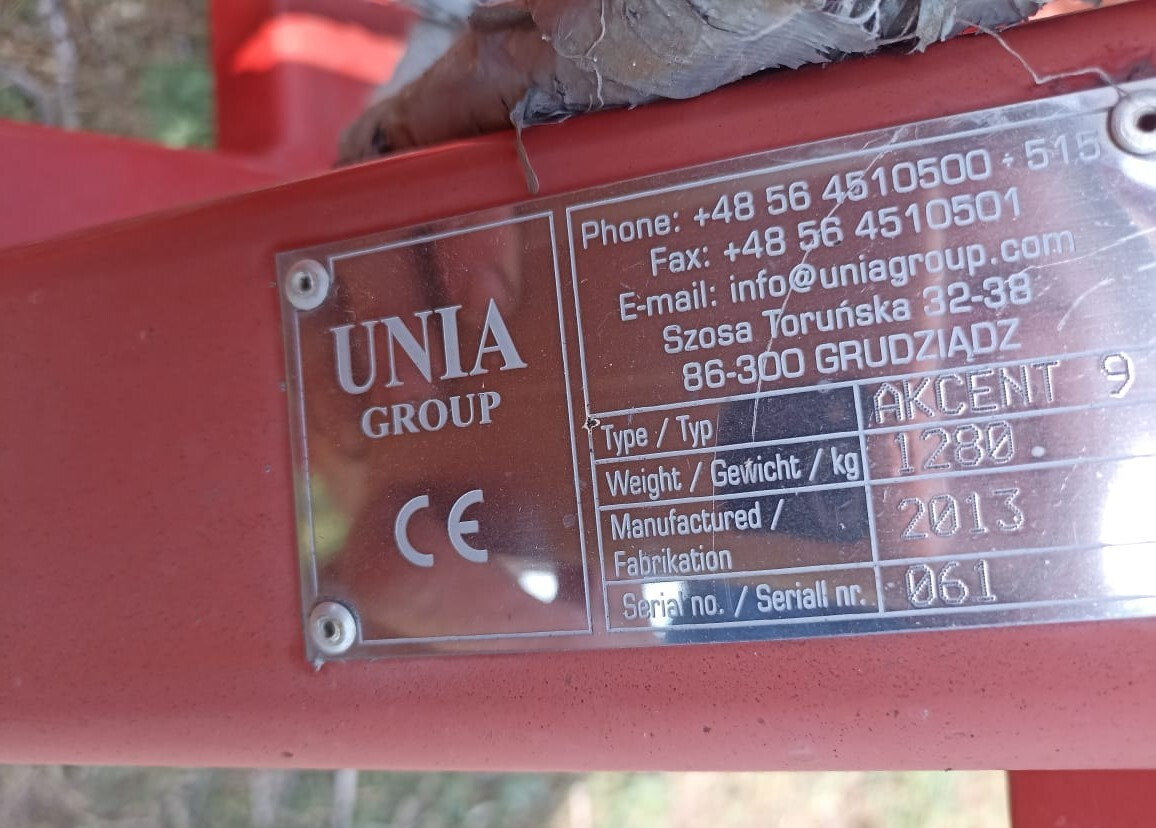 Борона пружинная Штригельная борона Unia Akcent 9: фото 6 Борона пружинная Штригельная борона Unia Akcent 9: фото 6