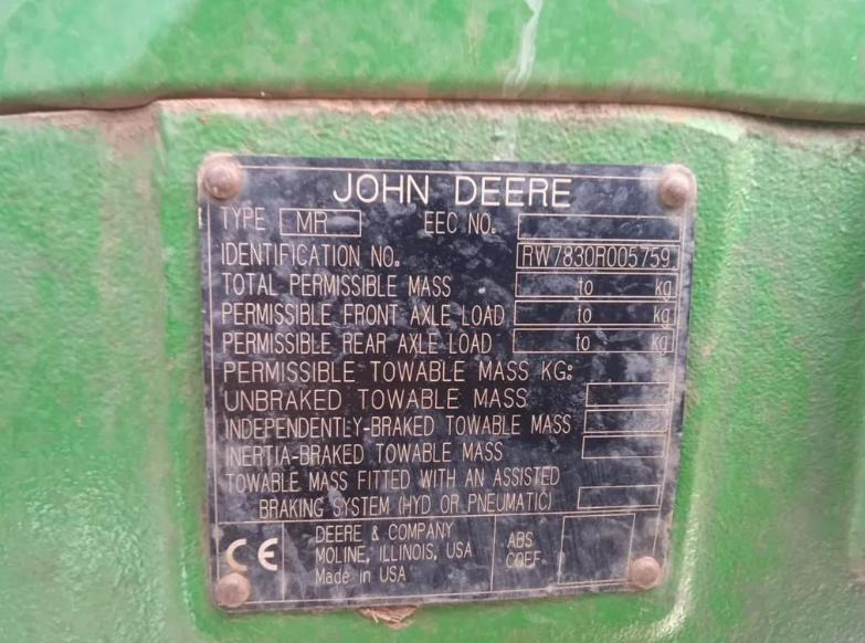 Трактор Трактор John Deere 7830: фото 8