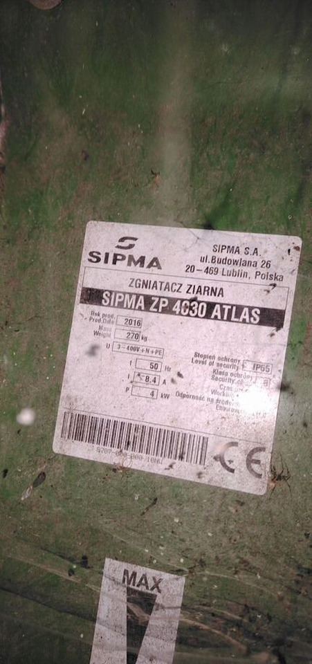 Зерноплющилка Sipma - Инвентарь для животноводства: фото 3 Зерноплющилка Sipma - Инвентарь для животноводства: фото 3