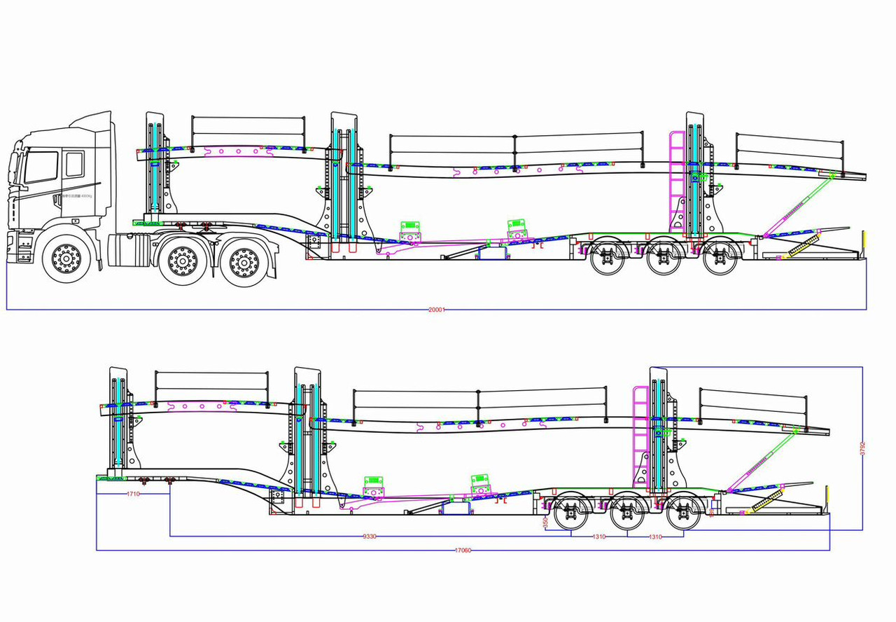 Новый Полуприцеп-автовоз Luxuda LZC9407BG: фото 13 Новый Полуприцеп-автовоз Luxuda LZC9407BG: фото 13