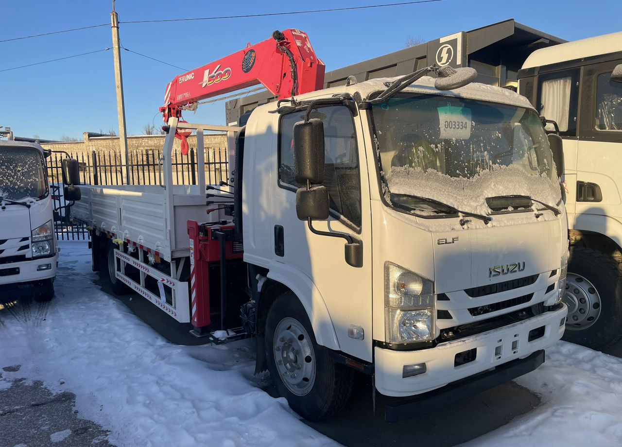 Isuzu Elf - Грузовик бортовой/ Платформа, Автоманипулятор: фото 1 Isuzu Elf - Грузовик бортовой/ Платформа, Автоманипулятор: фото 1