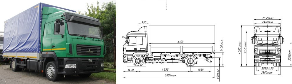 МАЗ-5340E9-520-031 - Тентованный грузовик: фото 1 МАЗ-5340E9-520-031 - Тентованный грузовик: фото 1