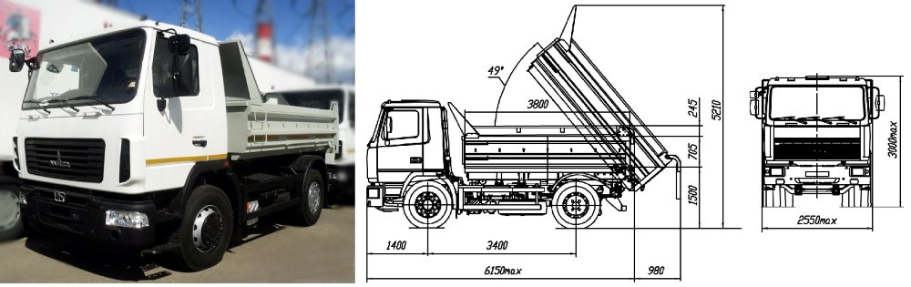 МАЗ-5550C3-520-000 - Самосвал: фото 1 МАЗ-5550C3-520-000 - Самосвал: фото 1