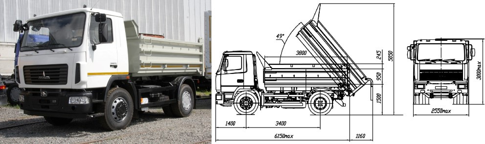 МАЗ-5550S5-621-000 - Самосвал: фото 1 МАЗ-5550S5-621-000 - Самосвал: фото 1