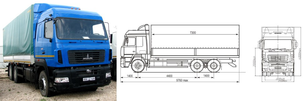 МАЗ-6312С9-520-010 - Тентованный грузовик: фото 1 МАЗ-6312С9-520-010 - Тентованный грузовик: фото 1