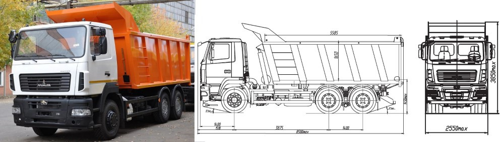 МАЗ-6513E8-520-000 - Самосвал: фото 1 МАЗ-6513E8-520-000 - Самосвал: фото 1