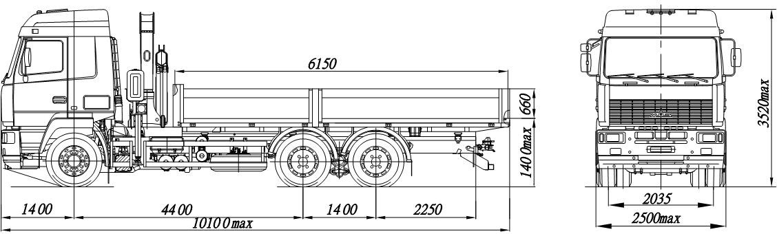 МАЗ-6940С5-1124200-100 - Автоманипулятор: фото 1 МАЗ-6940С5-1124200-100 - Автоманипулятор: фото 1