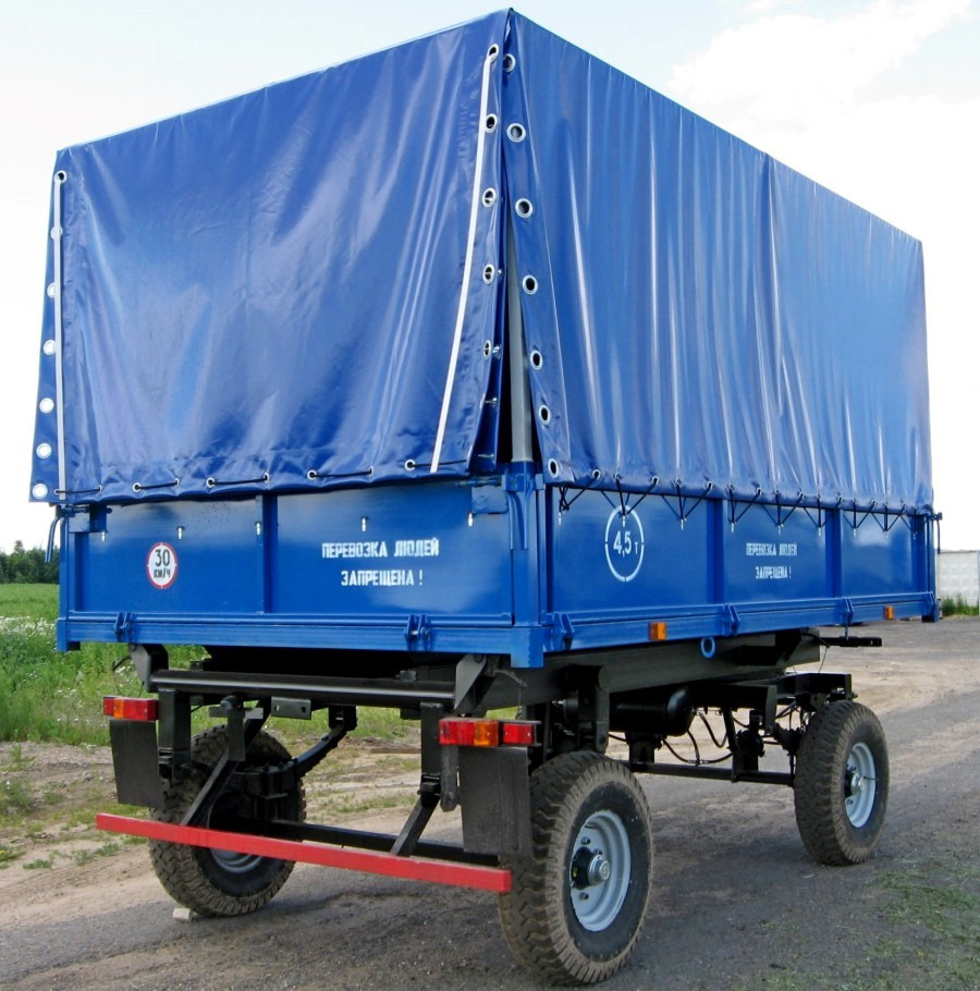 Прицеп тракторный самосвальный 2ПТС-4,5 (с тентом) - Сельскохозяйственный прицеп-самосвал: фото 1 Прицеп тракторный самосвальный 2ПТС-4,5 (с тентом) - Сельскохозяйственный прицеп-самосвал: фото 1