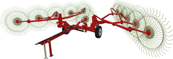 Грабли валковые колесно-пальцевые ГВКП-7.10 «BRAVO» - Сеноворошилка: фото 1 Грабли валковые колесно-пальцевые ГВКП-7.10 «BRAVO» - Сеноворошилка: фото 1
