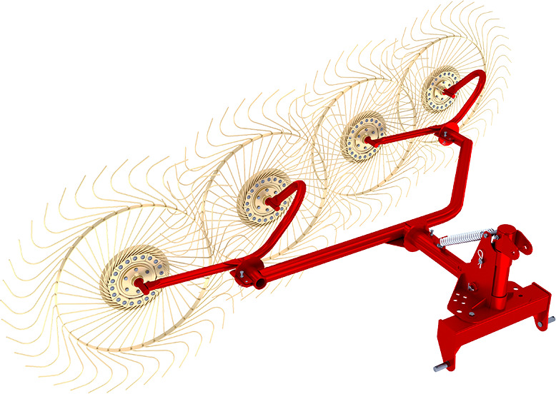 Грабли валковые навесные ГВН-3 и ГВН-4 - Сеноворошилка: фото 1 Грабли валковые навесные ГВН-3 и ГВН-4 - Сеноворошилка: фото 1