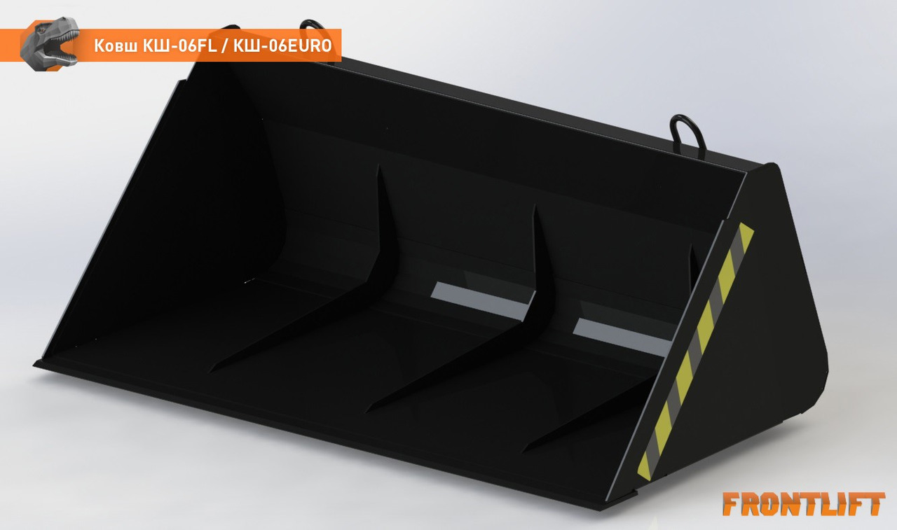 Ковш КШ-06EURO для фронтального погрузчика FRONTLIFT - Ковш для погрузчика: фото 1 Ковш КШ-06EURO для фронтального погрузчика FRONTLIFT - Ковш для погрузчика: фото 1