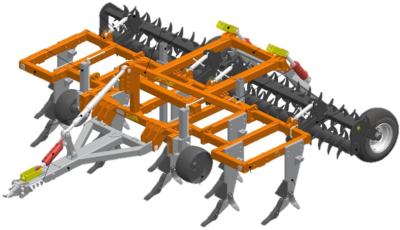 Плуг чизельный прицепной ПГ-5П-9 с шпоровыми катками (ПЧ-4.5) - Глубокорыхлитель: фото 1 Плуг чизельный прицепной ПГ-5П-9 с шпоровыми катками (ПЧ-4.5) - Глубокорыхлитель: фото 1
