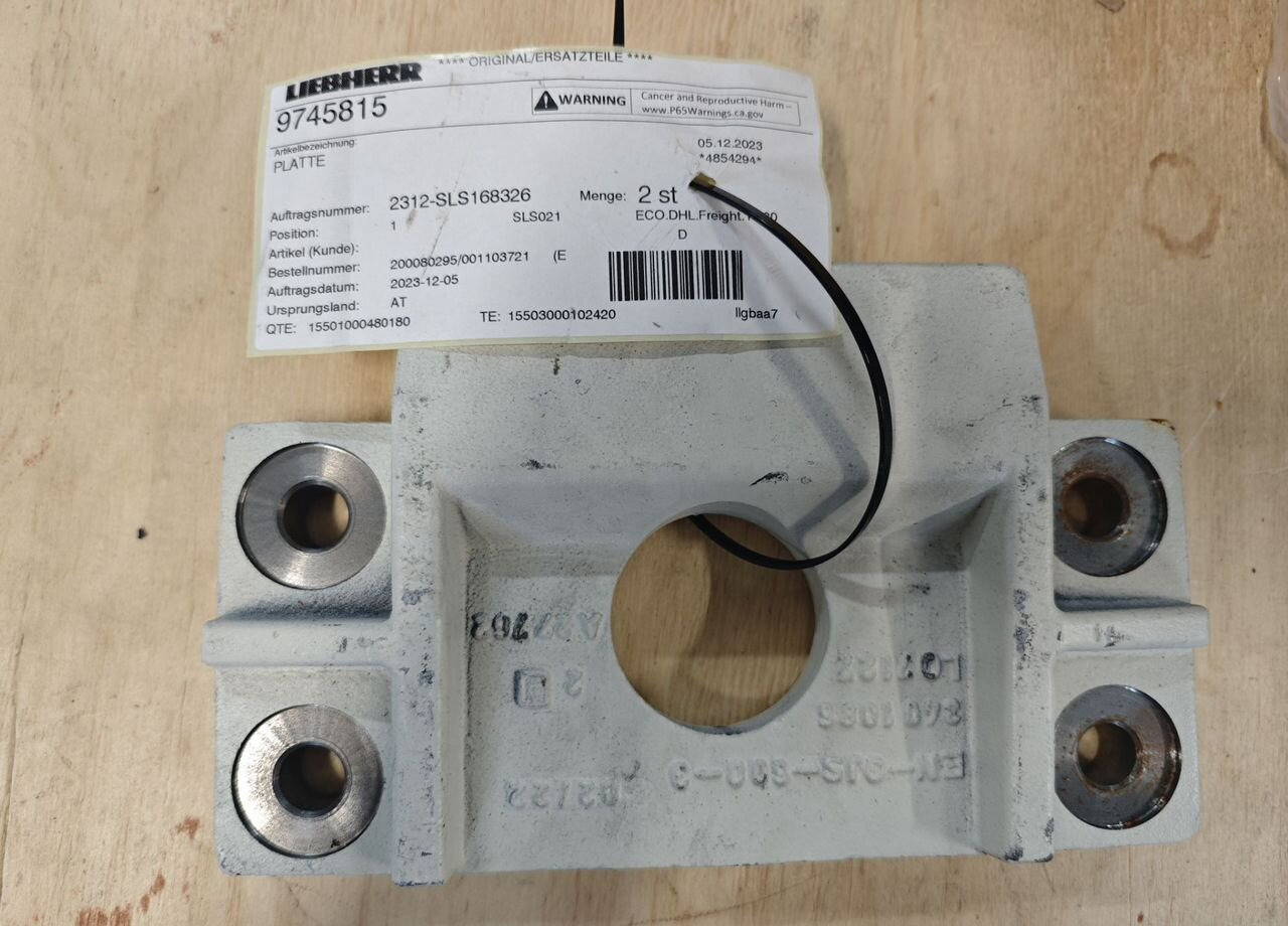 LIEBHERR 9745815 Держатель ленивца Liebherr - Детали тормозной системы: фото 1 LIEBHERR 9745815 Держатель ленивца Liebherr - Детали тормозной системы: фото 1