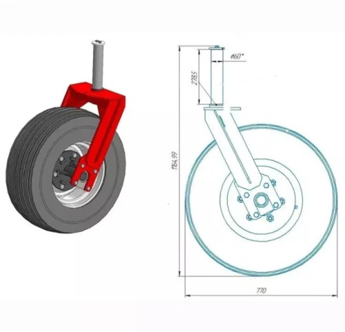 Вилка в сборе СКП 2.1 КТ №12-02 (полимер) (красная) - Запчасти для Сеялок: фото 2 Вилка в сборе СКП 2.1 КТ №12-02 (полимер) (красная) - Запчасти для Сеялок: фото 2