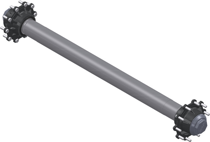 Ось 9042 со ступицей, без тормозного механизма - Ось и запчасти для Прицепов: фото 1 Ось 9042 со ступицей, без тормозного механизма - Ось и запчасти для Прицепов: фото 1