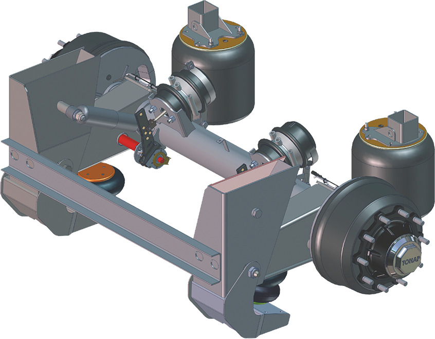 Ось 90424 с пневморычажной подвеской, 9 тонн, односкатная ошиновка - Ось и запчасти для Прицепов: фото 1 Ось 90424 с пневморычажной подвеской, 9 тонн, односкатная ошиновка - Ось и запчасти для Прицепов: фото 1