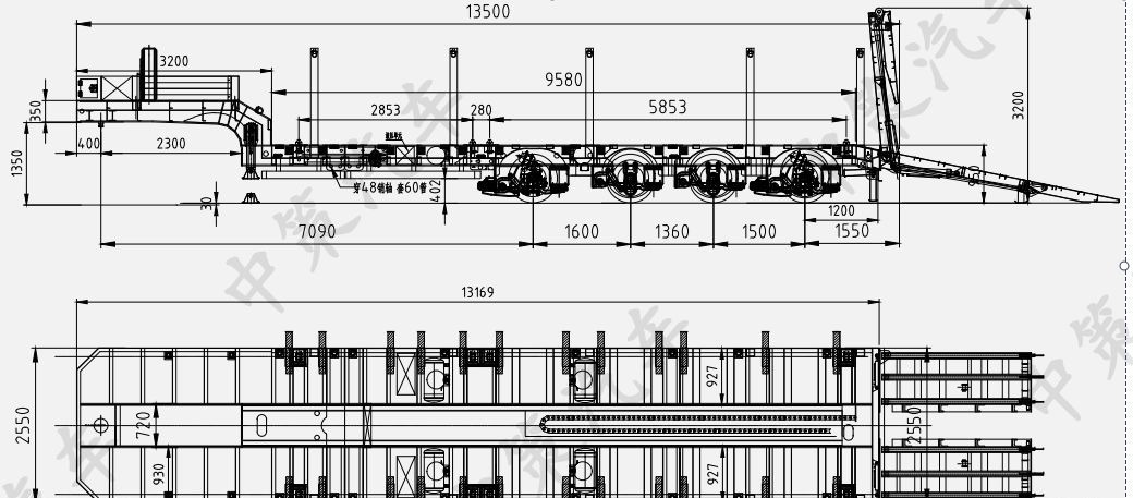 Luxuda LZC9305TDP - Низкорамный полуприцеп: фото 2 Luxuda LZC9305TDP - Низкорамный полуприцеп: фото 2