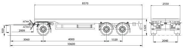 МАЗ-870100-1010 - Прицеп бортовой/ Платформа: фото 2 МАЗ-870100-1010 - Прицеп бортовой/ Платформа: фото 2