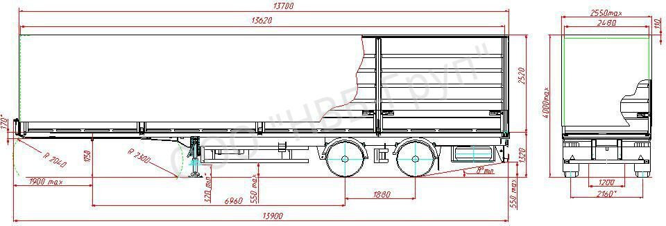 МАЗ-931010-3011 - Тентованный полуприцеп: фото 2 МАЗ-931010-3011 - Тентованный полуприцеп: фото 2