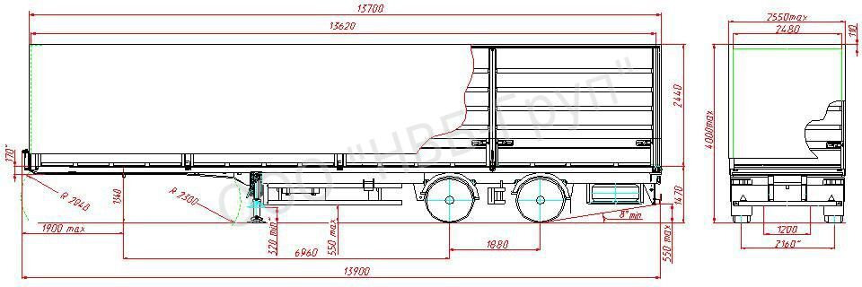 МАЗ-931010-3020 - Тентованный полуприцеп: фото 2 МАЗ-931010-3020 - Тентованный полуприцеп: фото 2
