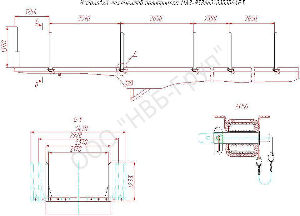 МАЗ-938660-044Р3 - Бортовой полуприцеп/ Платформа: фото 3 МАЗ-938660-044Р3 - Бортовой полуприцеп/ Платформа: фото 3