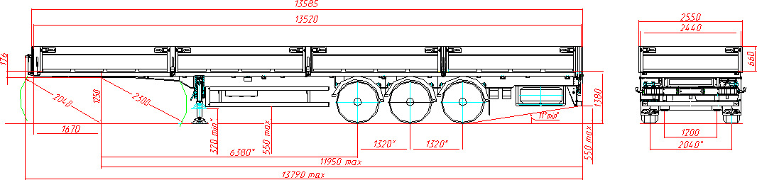 МАЗ-975800-2010 - Бортовой полуприцеп/ Платформа: фото 4 МАЗ-975800-2010 - Бортовой полуприцеп/ Платформа: фото 4