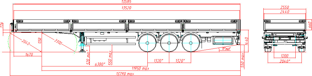 МАЗ-975800-2012 - Бортовой полуприцеп/ Платформа: фото 4 МАЗ-975800-2012 - Бортовой полуприцеп/ Платформа: фото 4