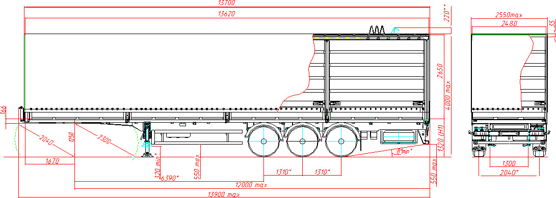 Тентованный полуприцеп МАЗ-975830-3026-000: фото 7 Тентованный полуприцеп МАЗ-975830-3026-000: фото 7