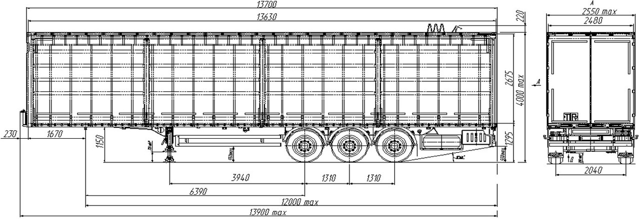 МАЗ-975830-3061-000 - Тентованный полуприцеп: фото 2 МАЗ-975830-3061-000 - Тентованный полуприцеп: фото 2