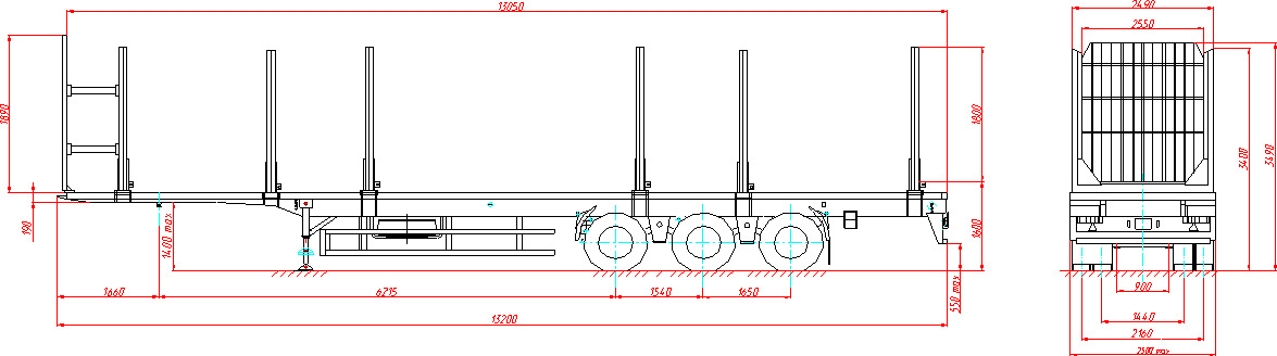 МАЗ-998640-015 - Полуприцеп лесовоз, сортиментовоз: фото 2 МАЗ-998640-015 - Полуприцеп лесовоз, сортиментовоз: фото 2