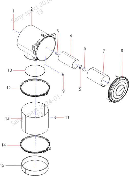 Фильтр воздушный внешний SANY 60170569 - Воздушный фильтр для Экскаваторов: фото 1 Фильтр воздушный внешний SANY 60170569 - Воздушный фильтр для Экскаваторов: фото 1