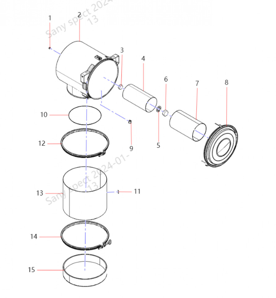 Фильтр воздушный внутренний SANY (VIN) 60170568 - Воздушный фильтр для Экскаваторов: фото 1 Фильтр воздушный внутренний SANY (VIN) 60170568 - Воздушный фильтр для Экскаваторов: фото 1