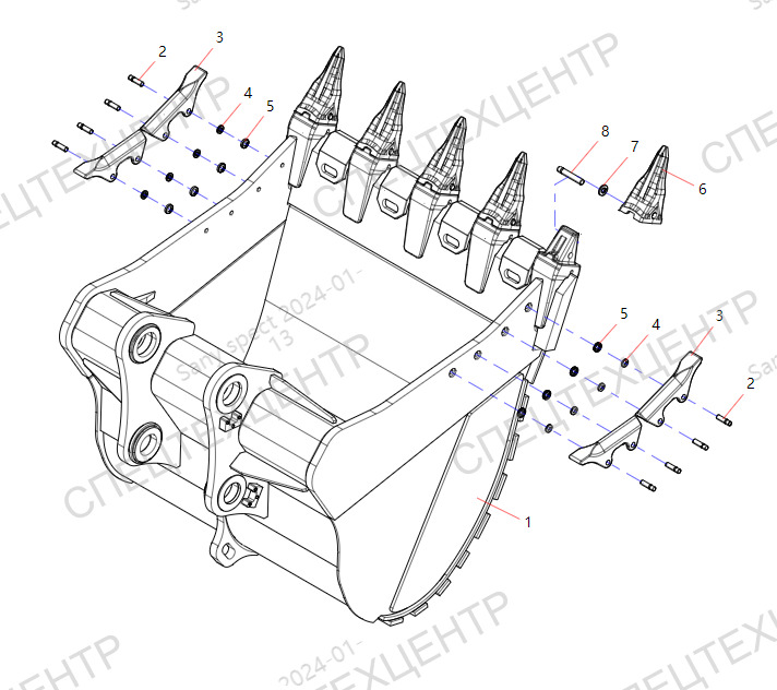 SANY Штифт коронки ковша SY750H 60176499 - Запчасти для Экскаваторов: фото 1 SANY Штифт коронки ковша SY750H 60176499 - Запчасти для Экскаваторов: фото 1