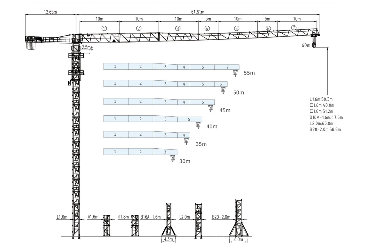 DAHAN QTZ125(6015) - Башенный кран: фото 2 DAHAN QTZ125(6015) - Башенный кран: фото 2