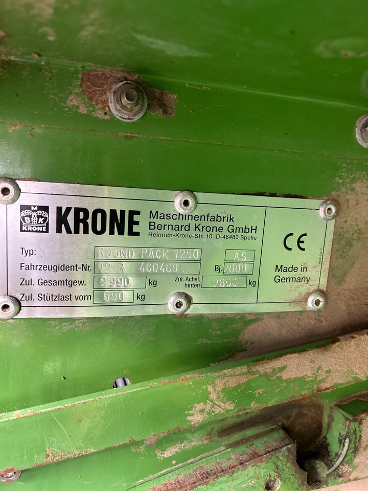 KRONE 1250 - Пресс-подборщик рулонный: фото 4 KRONE 1250 - Пресс-подборщик рулонный: фото 4