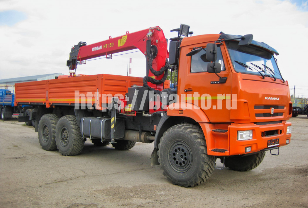 Бортовой КАМАЗ 43118 с КМУ ИНМАН ИТ 150 - Бортовой грузовик/ Платформа, Автоманипулятор: фото 3 Бортовой КАМАЗ 43118 с КМУ ИНМАН ИТ 150 - Бортовой грузовик/ Платформа, Автоманипулятор: фото 3