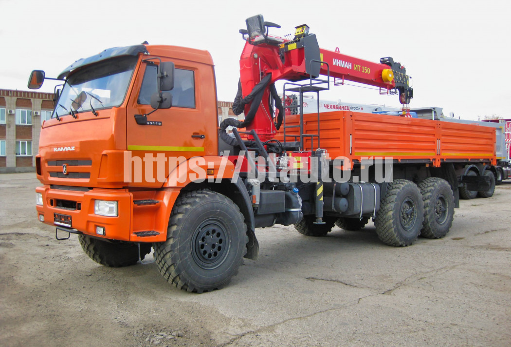 Бортовой КАМАЗ 43118 с КМУ ИНМАН ИТ 150 - Бортовой грузовик/ Платформа, Автоманипулятор: фото 4 Бортовой КАМАЗ 43118 с КМУ ИНМАН ИТ 150 - Бортовой грузовик/ Платформа, Автоманипулятор: фото 4