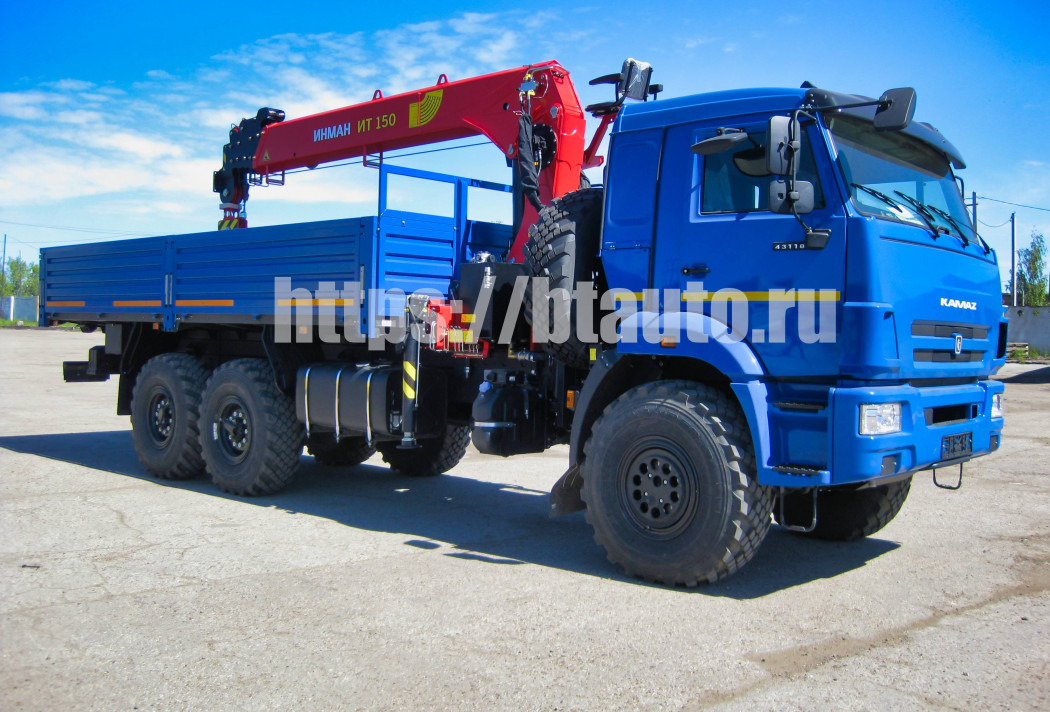 Бортовой КАМАЗ 43118 с КМУ ИНМАН ИТ 150 - Бортовой грузовик/ Платформа, Автоманипулятор: фото 2 Бортовой КАМАЗ 43118 с КМУ ИНМАН ИТ 150 - Бортовой грузовик/ Платформа, Автоманипулятор: фото 2